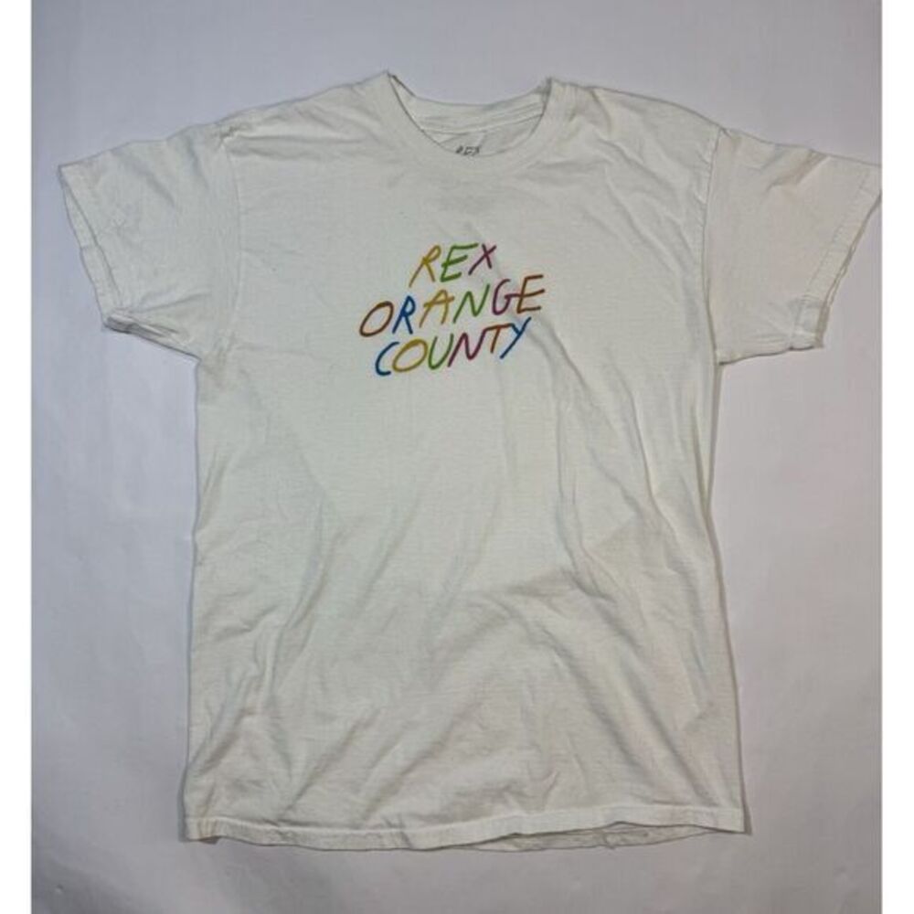 Rex Orange County T-Shirt Adult Size‎ Medium Rainbow Handwriting Pop Mens